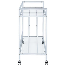 Cara - 2-tier Rectangular Glass Shelf Metal Bar Cart