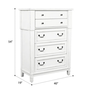 Stoney Creek - 5-Drawer Chest - Weathered White