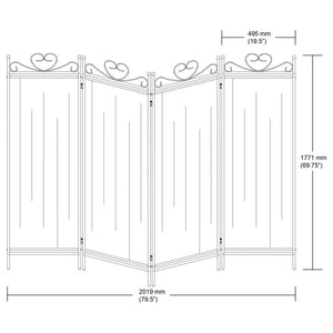 Dove - 4-Panel Room Divider Folding Shoji Screen - Beige