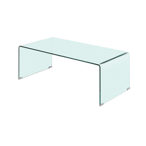 Ripley - Rectangular Tempered Bent Glass Coffee Table - Clear