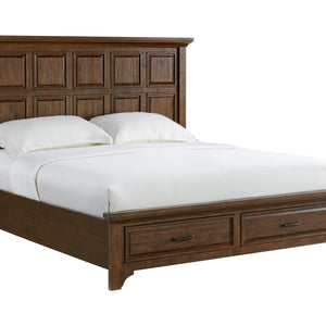 Vista Canyon - King Storage Bed - Burnt Umber