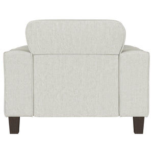 Deerhurst - Upholstered Track Arm Tufted Accent Chair - Greige