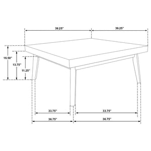 Westerly - Square Wood Coffee Table - Walnut Brown