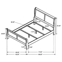 Louis Philippe - Panel Sleigh Bed