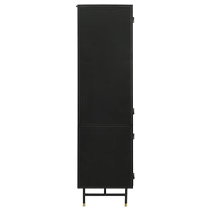 Santiago - 4 Door Metal Tall Storage Cabinet - Matte Black