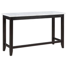 Toby - Rectangular Marble Top Counter Height Table - Espresso And White