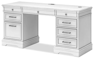 Kanwyn - Whitewash - Credenza With Eight Drawers