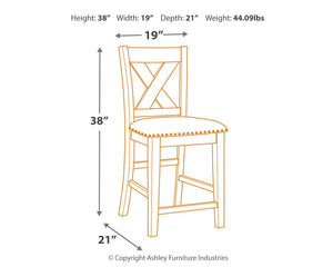 Caitbrook - Gray - Upholstered Barstool (Set of 2)