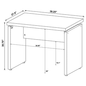 Skylar - Engineered Wood Writing Desk - Cappuccino