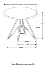 Hadi - Round Smart Top Side End Table - Cement