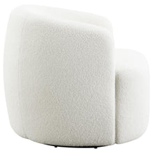 Hudson - Faux Sheepskin Upholstered Swivel Chair - Natural