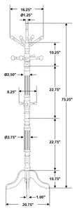 Achelle - 11 Hook Freestanding Coat Rack Hanger