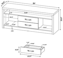 Burke - 2-Drawer Engineered Wood TV Stand - Gray Driftwood