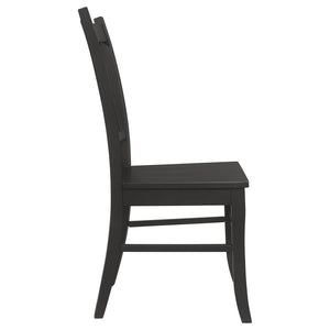 Marbrisa - Wood Dining Side Chair (Set of 2) - Matte Black