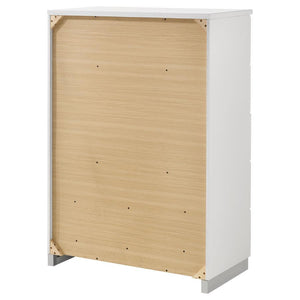 Felicity - 5-Drawer Bedroom Chest - White High Gloss