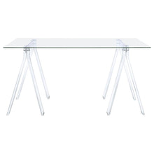 Amaturo - Glass Top Acrylic Writing Desk - Clear