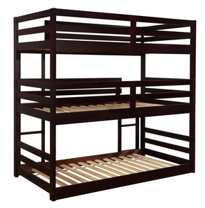 Sandler - Wood Twin Triple Bunk Bed - Cappuccino