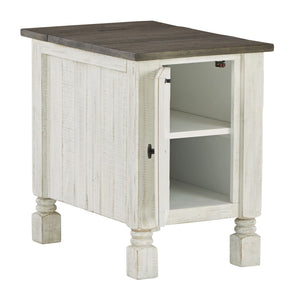 Havalance - White / Gray - Chair Side End Table