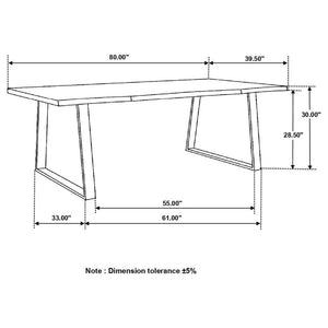 Ditman - Live Edge Dining Table - Gray Sheesham