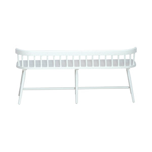 Palmetto Heights - Low Back Spindle Bench - White