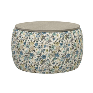 Cecily - Storage Ottoman - Blue Meadow