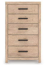 Sanginlane - Tan - Five Drawer Chest