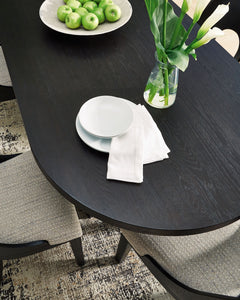 Rowanbeck - Black - Oval Dining Room Table