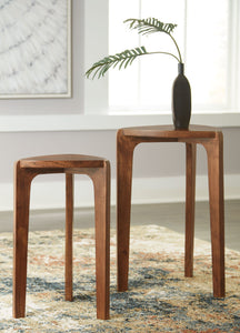 Brynnleigh - Medium Brown - Accent Table Set (Set of 2)