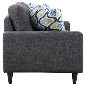 Watsonville - Upholstered Track Arm Tufted Loveseat - Gray