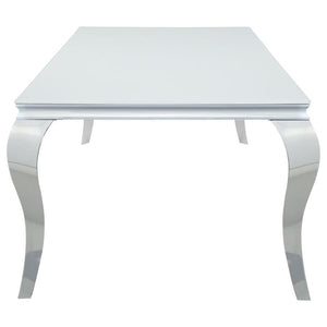 Carone - Rectangular Glass Top Dining Table