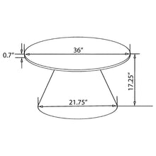 Avon - Round Marble Top Stainless Steel Coffee Table - White