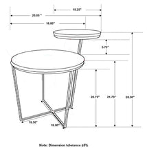 Yael - Round Mango Wood Accent Side Table - Natural And Gunmetal