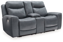 Mindanao - Steel - 2 Pc. - Power Reclining Sofa, Power Reclining Loveseat with Console