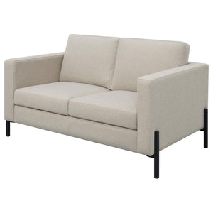 Tilly - Upholstered Track Arm Loveseat - Oatmeal