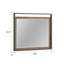 Hendrick - Mirror With Metal Frame - Sepia Brown