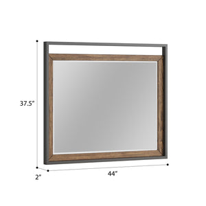 Hendrick - Mirror With Metal Frame - Sepia Brown