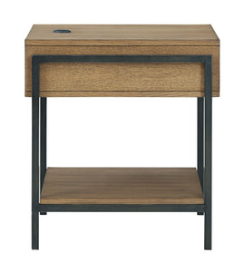 Fridley - Brown / Black - Rectangular End Table