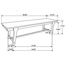 Reynolds - Wood Trestle Base Dining Bench - Brown Oak