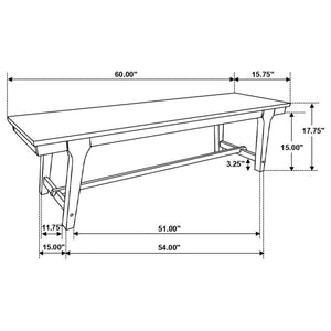 Reynolds - Wood Trestle Base Dining Bench - Brown Oak