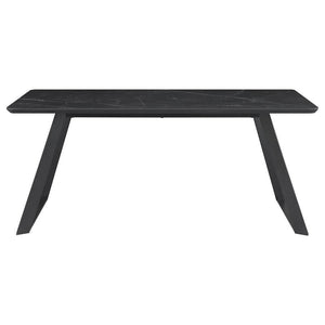 Smith - Rectangular Ceramic Top Dining Table - Black