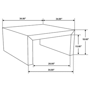 Odilia - Square Solid Wood Coffee Table - Auburn