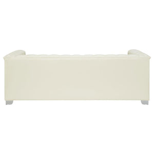 Chaviano - Upholstered Track Arm Sofa - Pearl White