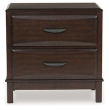 Vanmore - Dark Brown - Two Drawer Night Stand