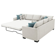 Ashford - Chenille Upholstered Sleeper Sectional Sofa - Greige