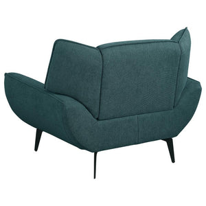 Acton - Upholstered Flared Arm Accent Chair - Teal Blue