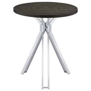 Edgerton - Round Pub Height Bistro Bar Table - Dark Oak