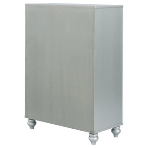 Gunnison - 5-Drawer Bedroom Chest - Silver Metallic