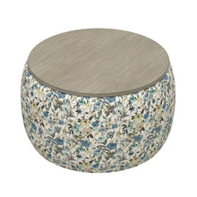 Cecily - Storage Ottoman - Blue Meadow