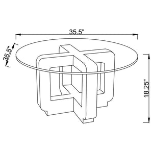 Acklin - Round Clear Glass Top Table