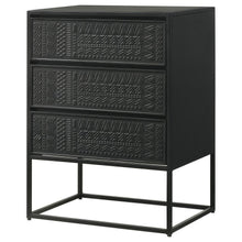 Alcoa - 3-Drawer Multi-Purpose Tall Accent Cabinet - Black